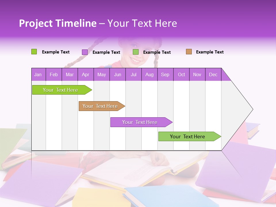 Back To School Female Stack PowerPoint Template
