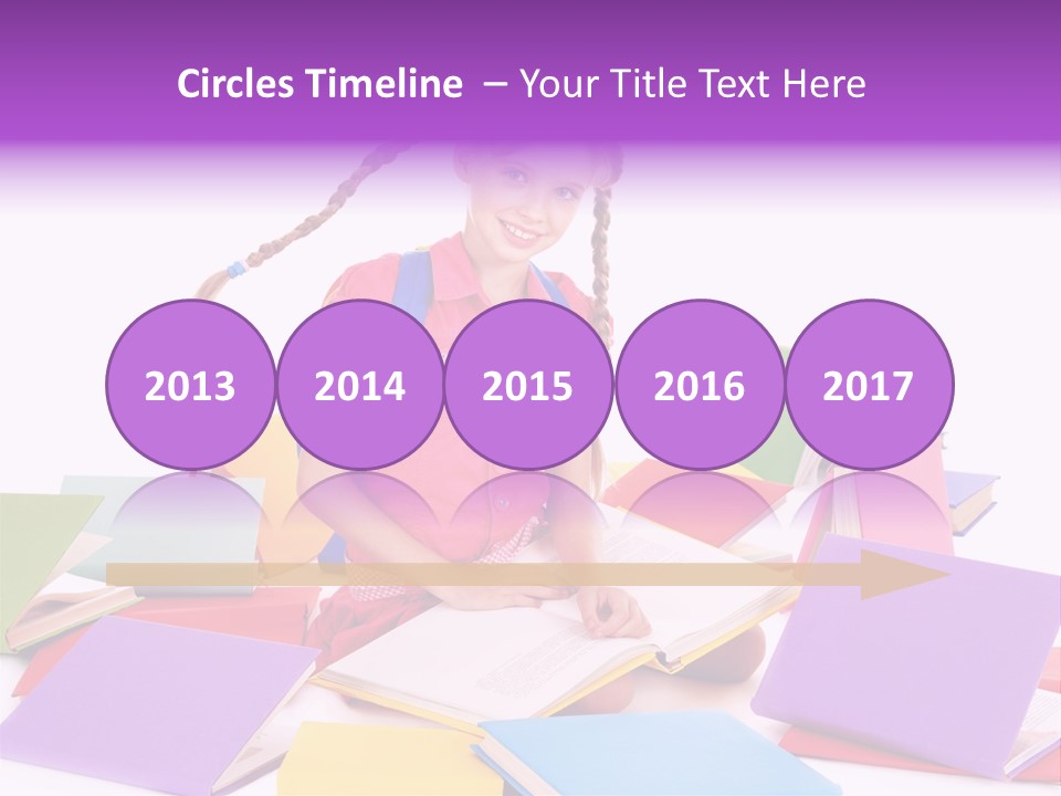 Back To School Female Stack PowerPoint Template