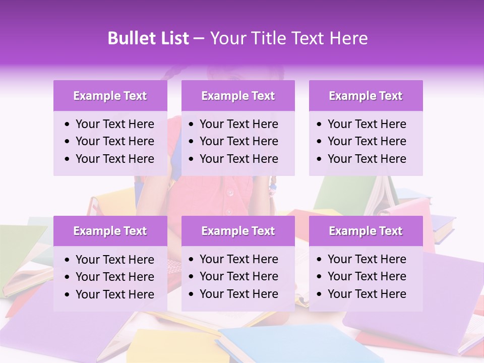 Back To School Female Stack PowerPoint Template