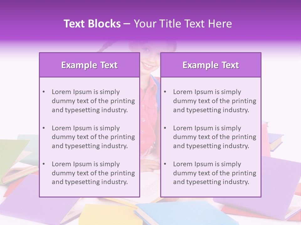 Back To School Female Stack PowerPoint Template
