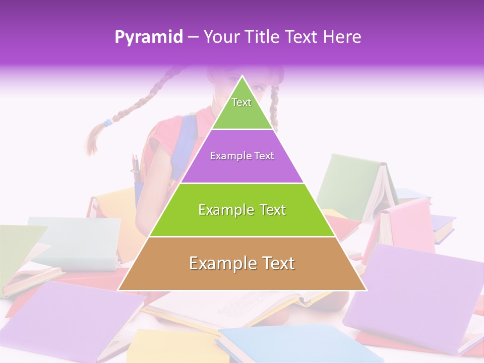 Back To School Female Stack PowerPoint Template