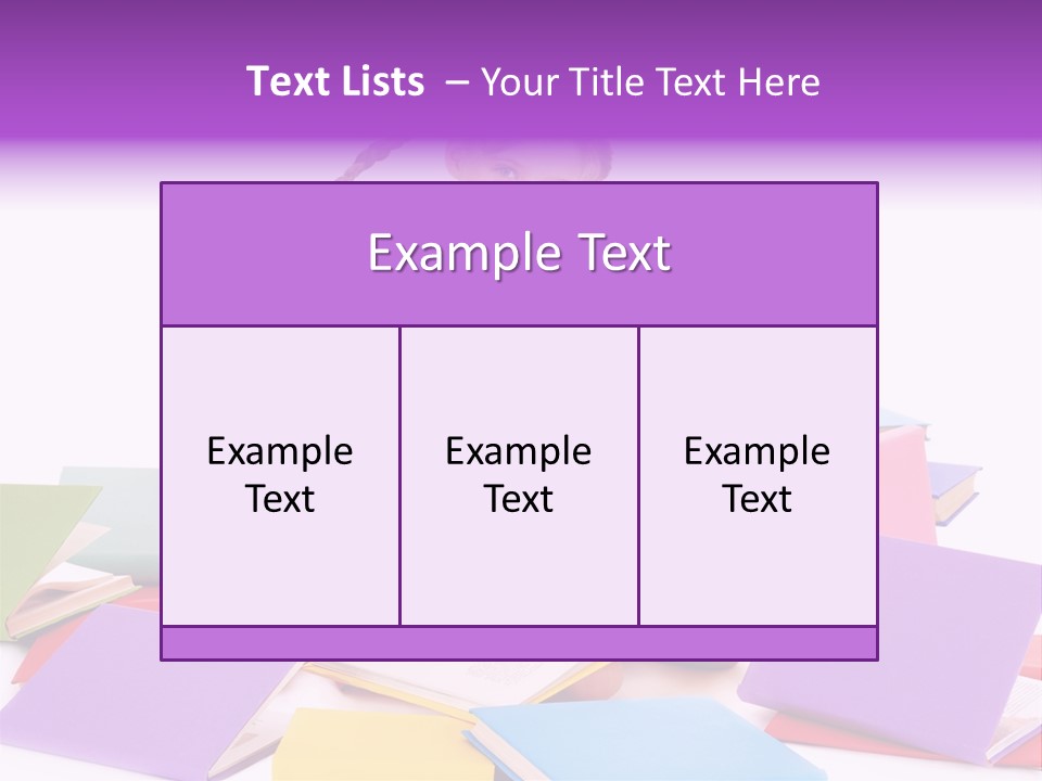 Back To School Female Stack PowerPoint Template
