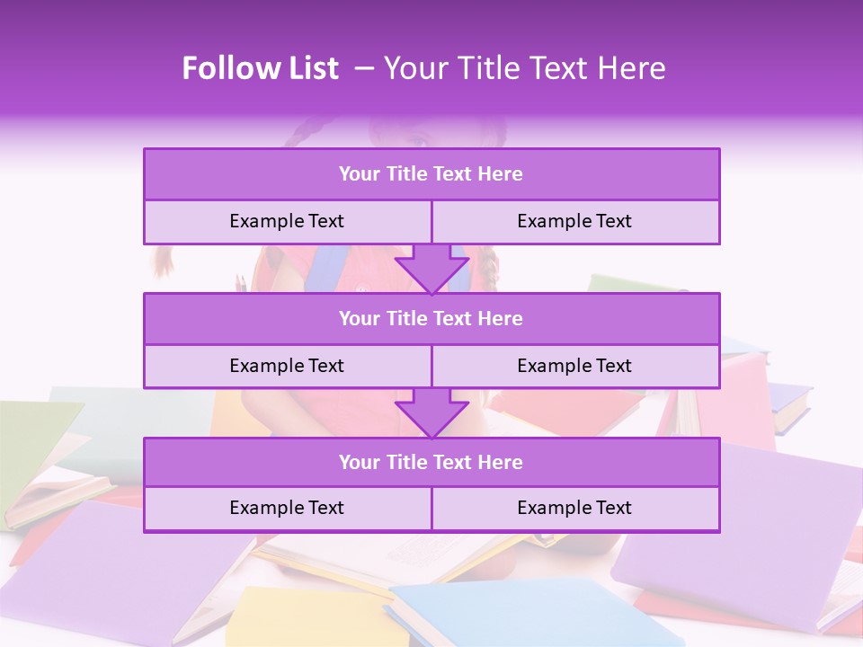 Back To School Female Stack PowerPoint Template