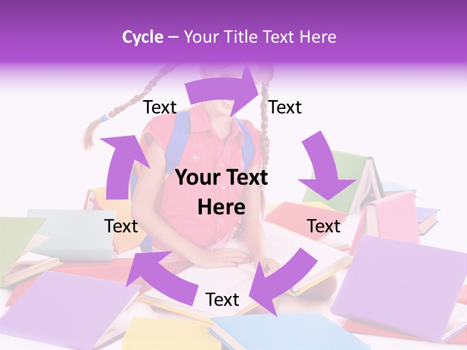 Back To School Female Stack PowerPoint Template