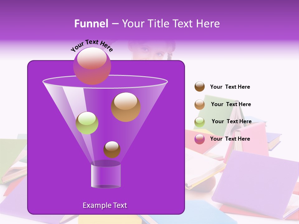 Back To School Female Stack PowerPoint Template