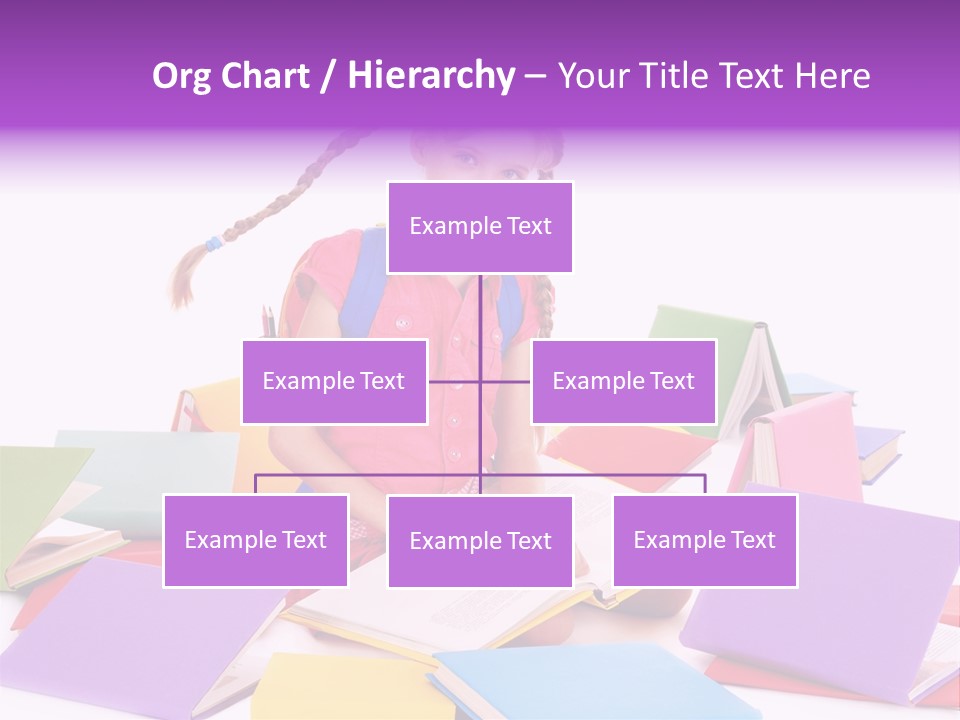 Back To School Female Stack PowerPoint Template