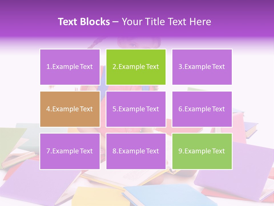 Back To School Female Stack PowerPoint Template