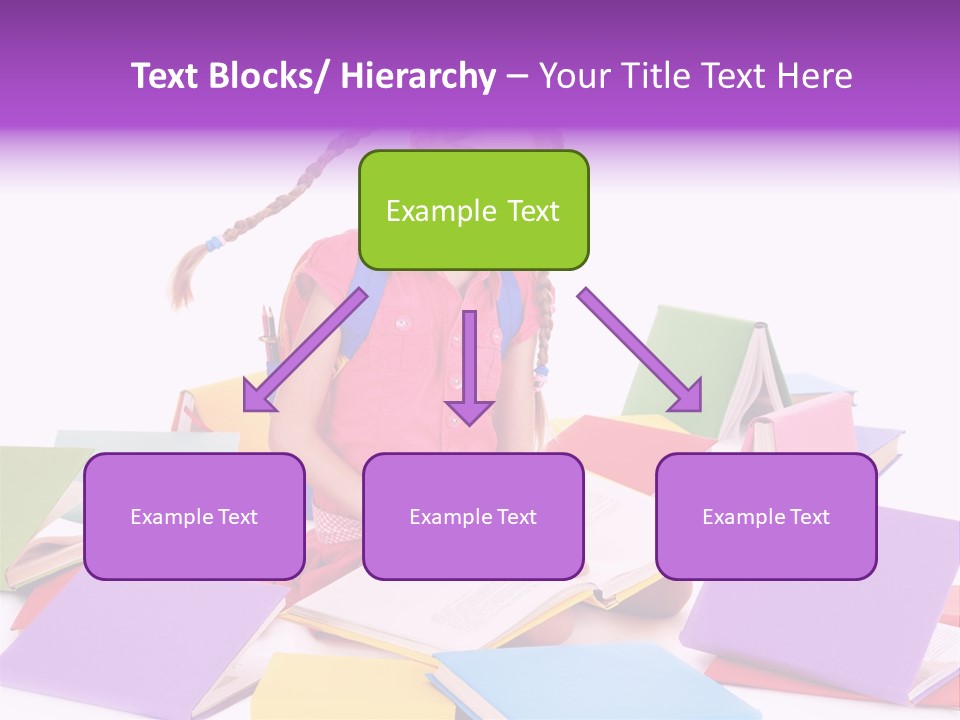 Back To School Female Stack PowerPoint Template