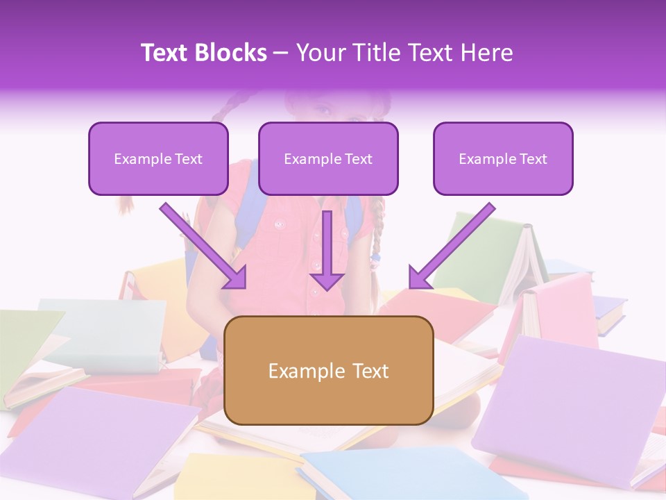Back To School Female Stack PowerPoint Template