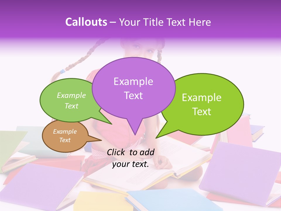 Back To School Female Stack PowerPoint Template