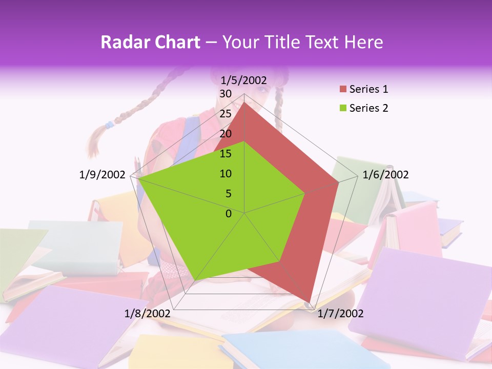 Back To School Female Stack PowerPoint Template