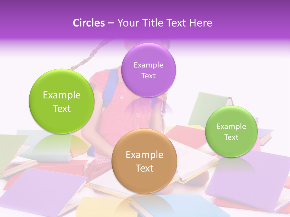 Back To School Female Stack PowerPoint Template