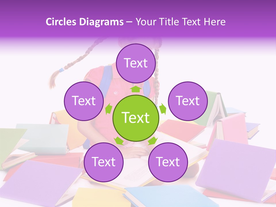 Back To School Female Stack PowerPoint Template