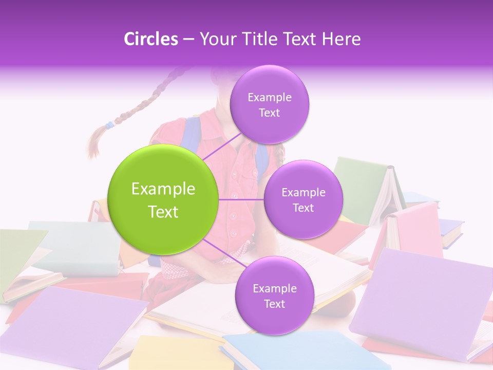 Back To School Female Stack PowerPoint Template