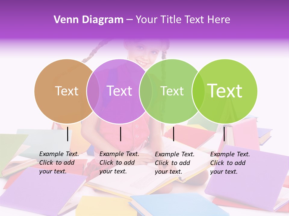 Back To School Female Stack PowerPoint Template