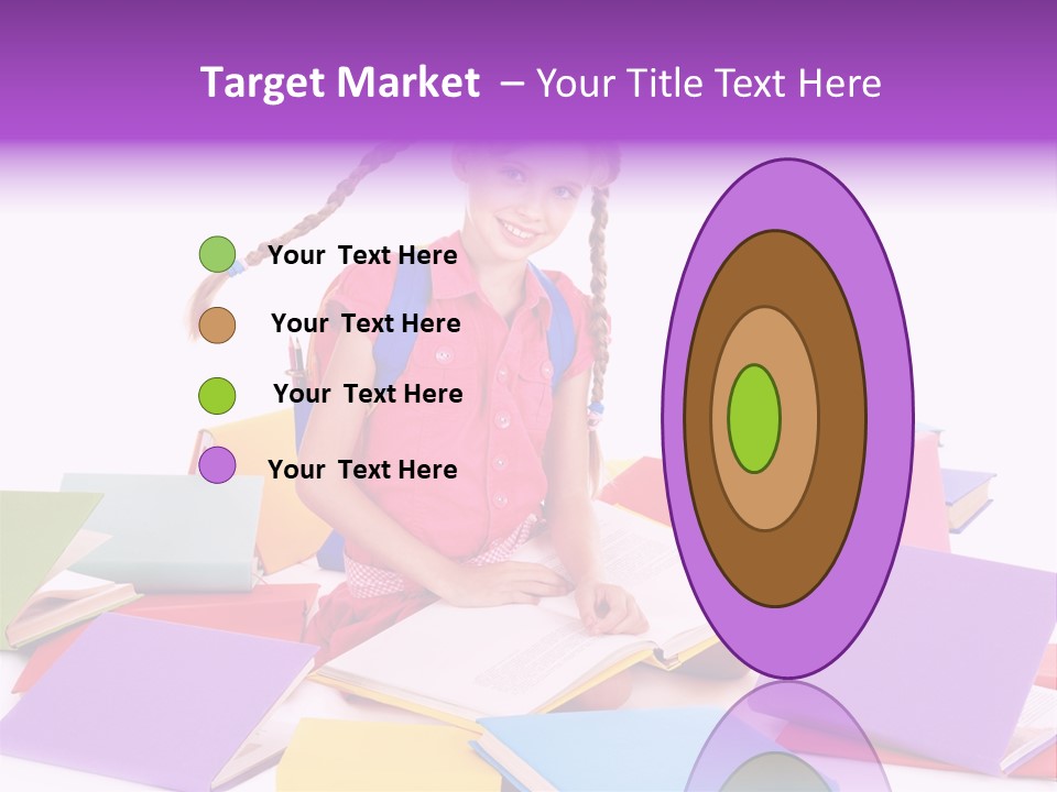 Back To School Female Stack PowerPoint Template