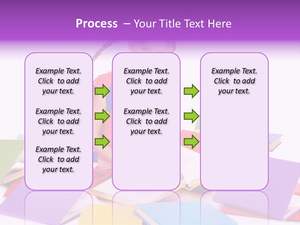Back To School Female Stack PowerPoint Template