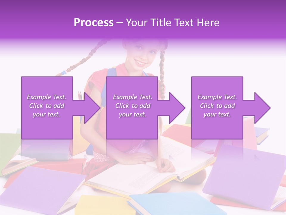 Back To School Female Stack PowerPoint Template