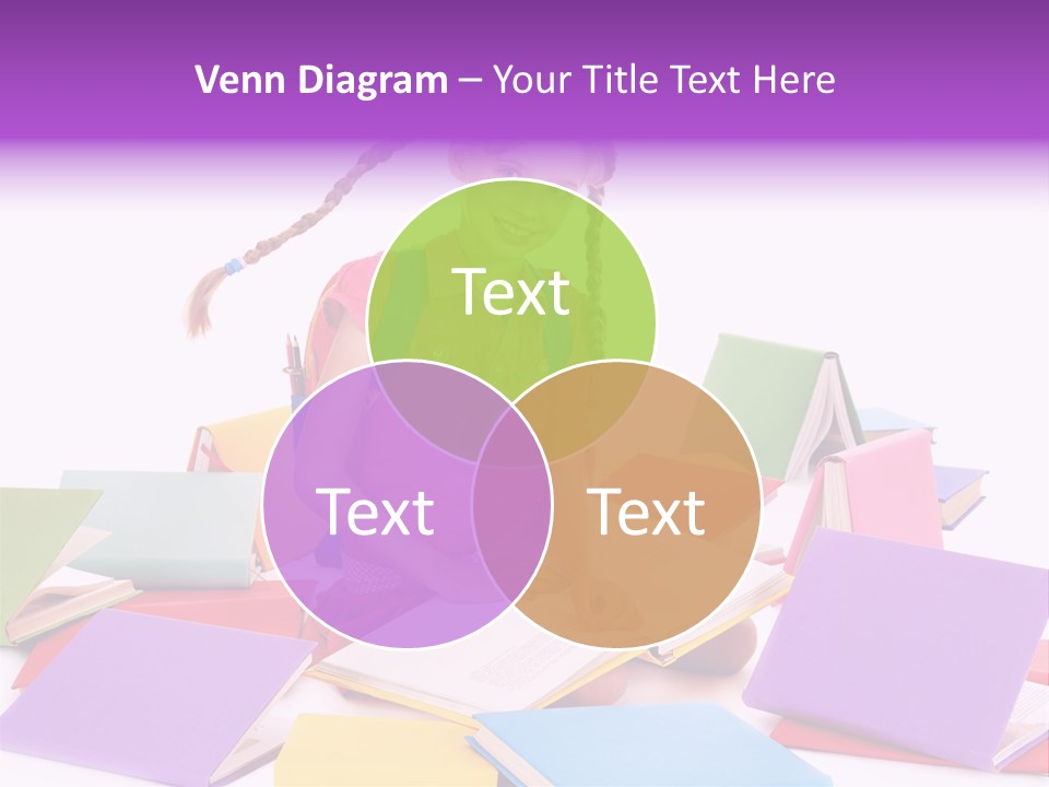 Back To School Female Stack PowerPoint Template