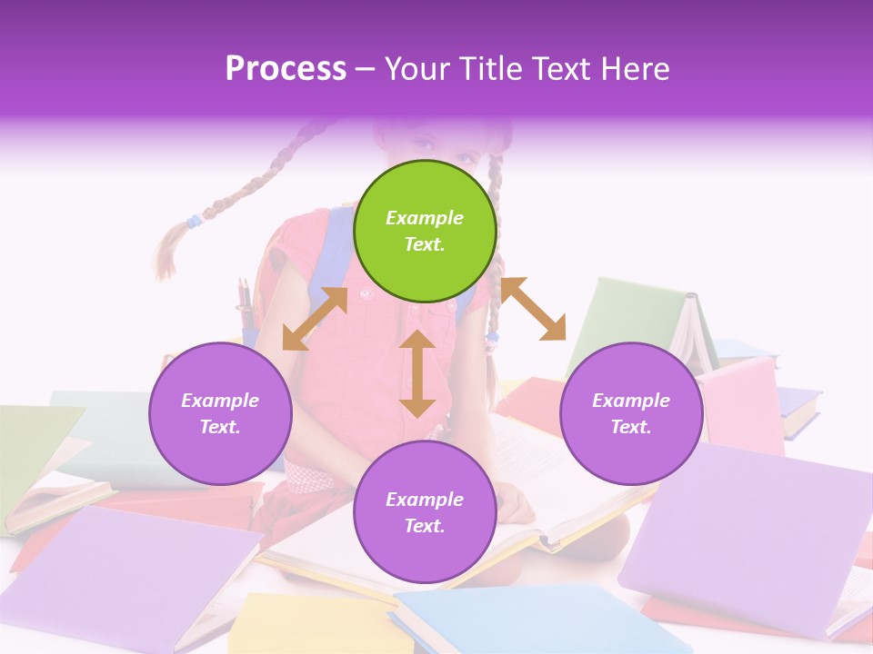 Back To School Female Stack PowerPoint Template