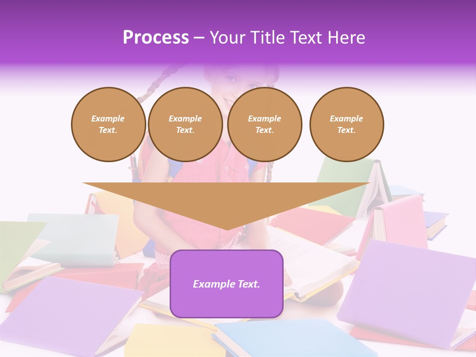 Back To School Female Stack PowerPoint Template