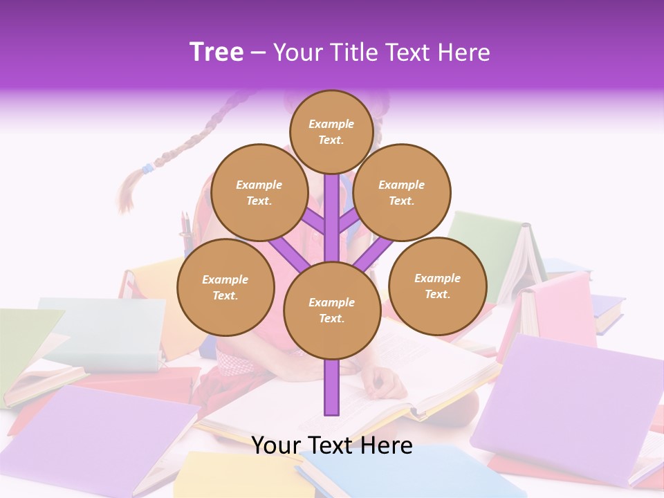 Back To School Female Stack PowerPoint Template