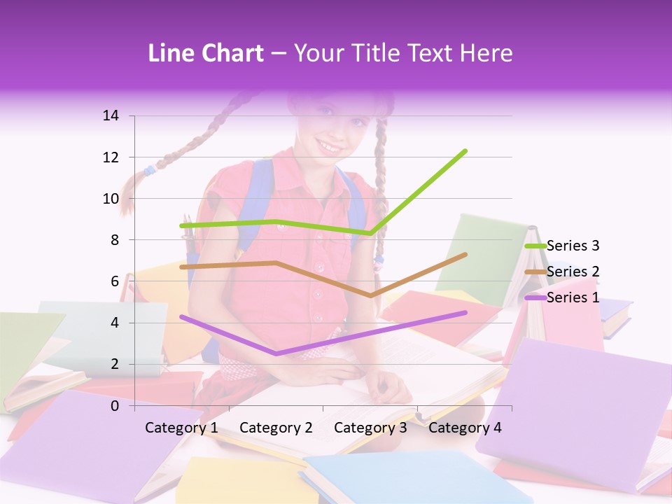 Back To School Female Stack PowerPoint Template