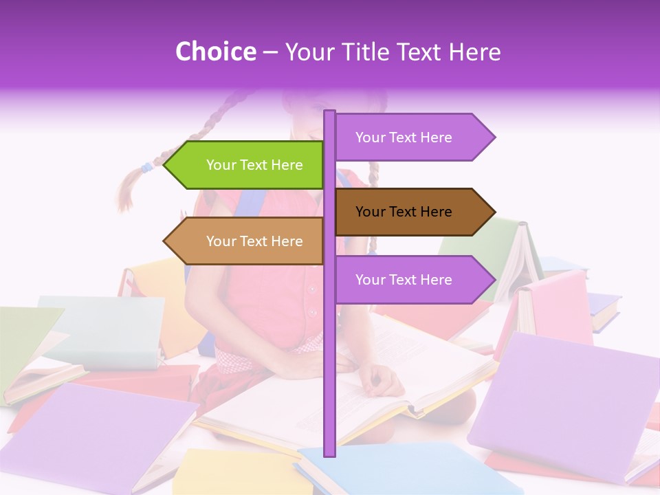 Back To School Female Stack PowerPoint Template