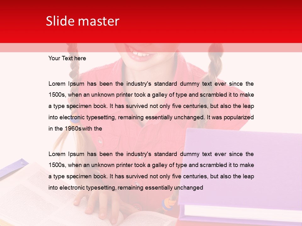 Girl Homework Colour PowerPoint Template