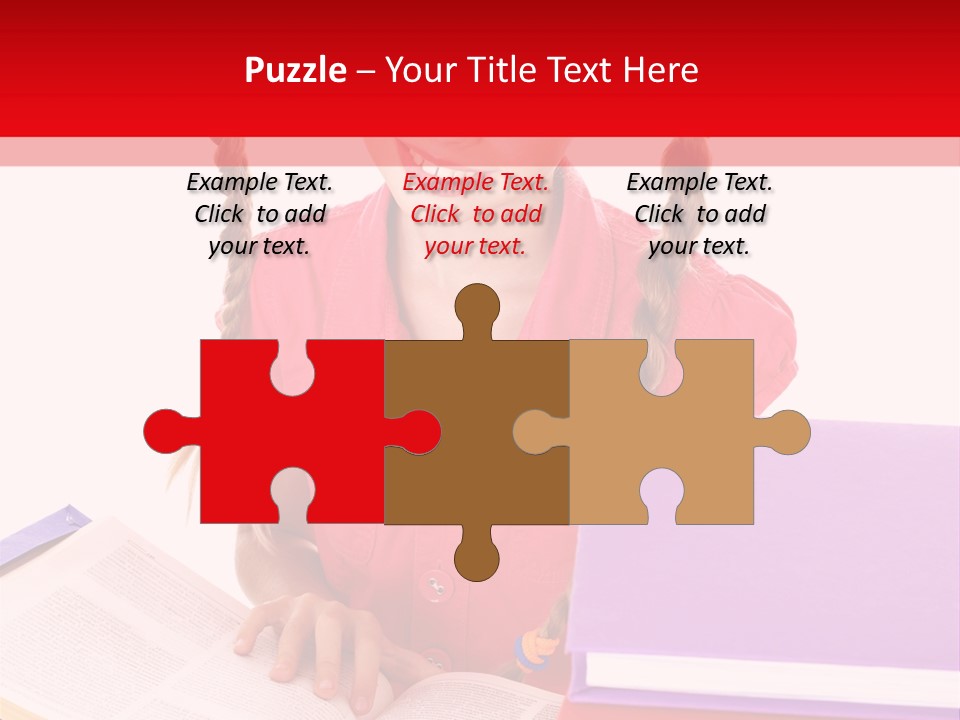 Girl Homework Colour PowerPoint Template