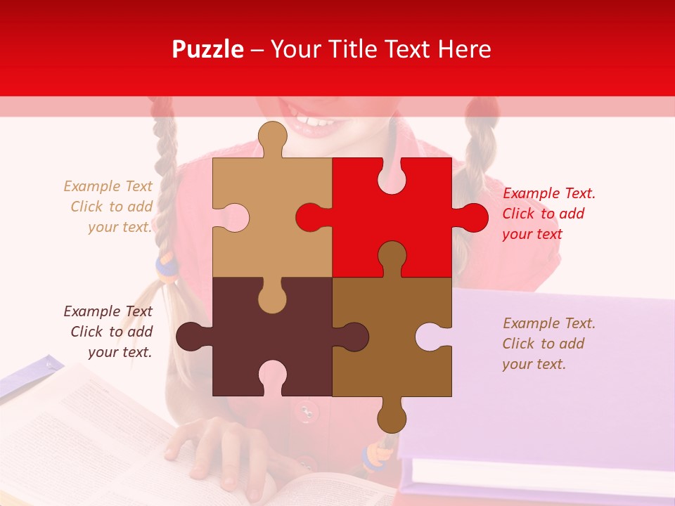 Girl Homework Colour PowerPoint Template