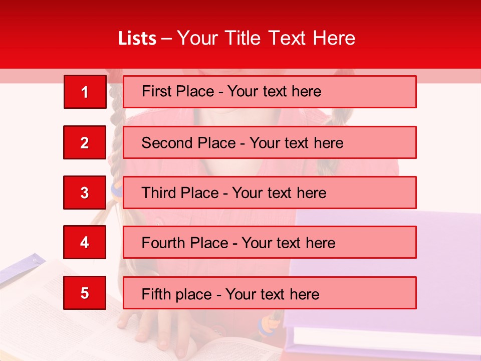 Girl Homework Colour PowerPoint Template