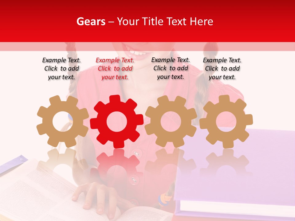 Girl Homework Colour PowerPoint Template