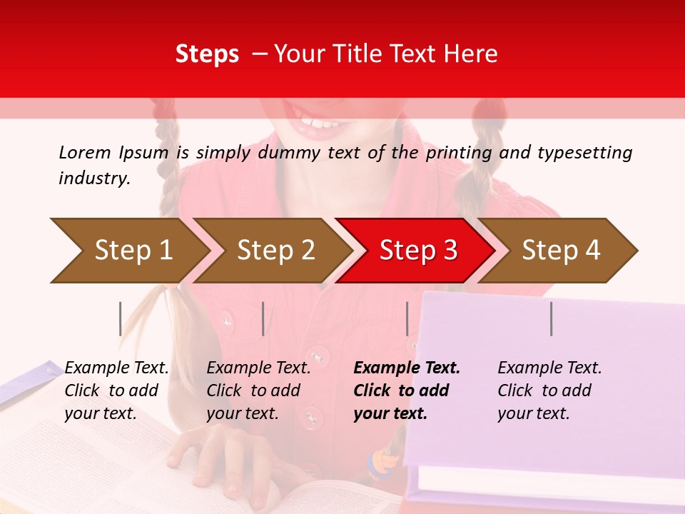Girl Homework Colour PowerPoint Template