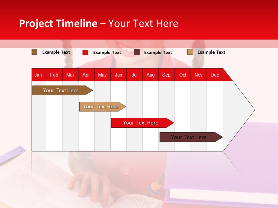 Girl Homework Colour PowerPoint Template