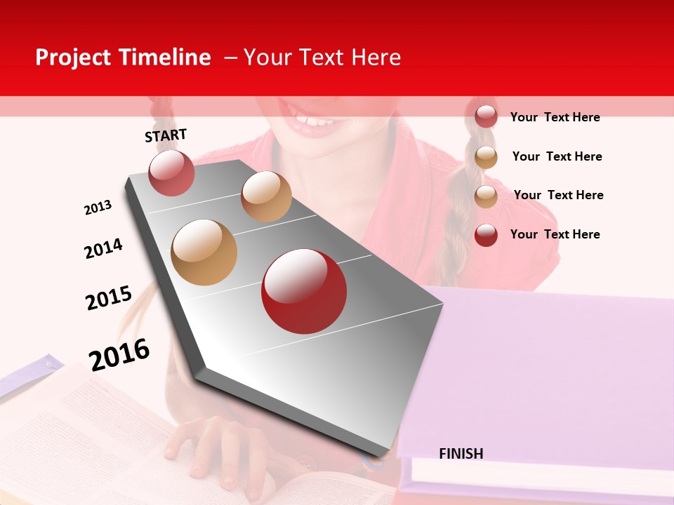 Girl Homework Colour PowerPoint Template