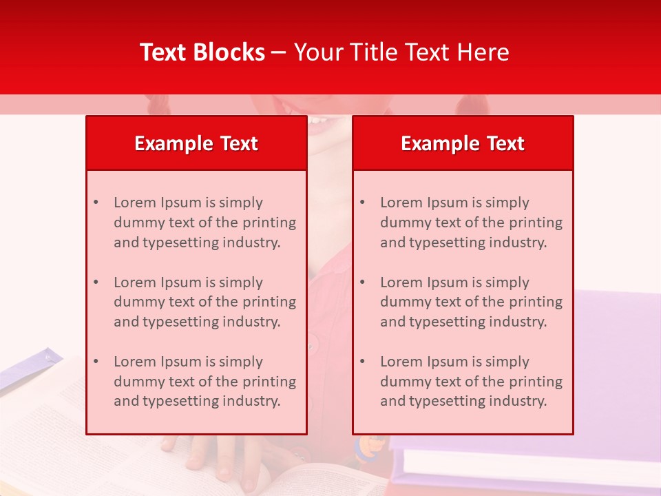 Girl Homework Colour PowerPoint Template