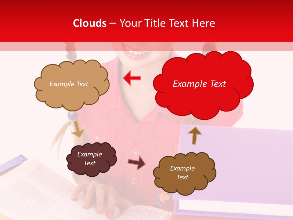 Girl Homework Colour PowerPoint Template