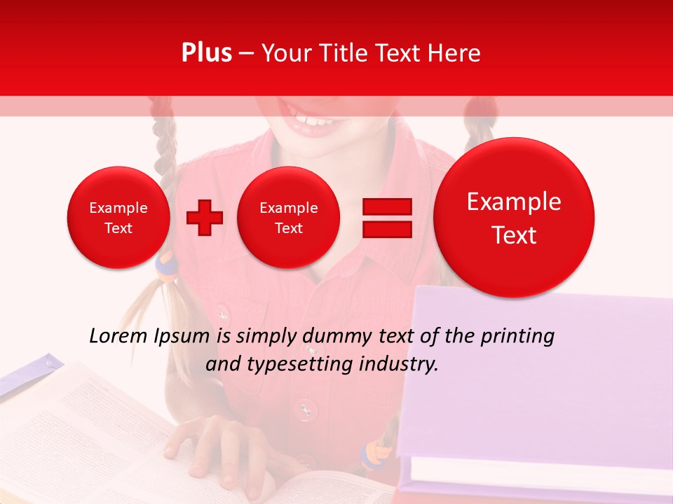 Girl Homework Colour PowerPoint Template