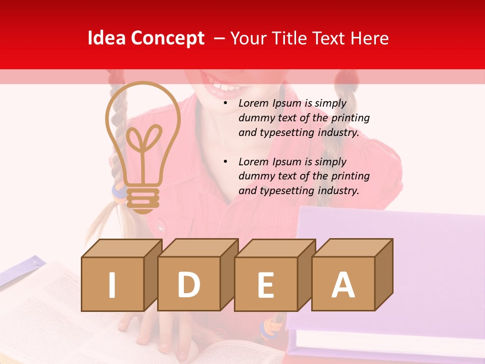 Girl Homework Colour PowerPoint Template