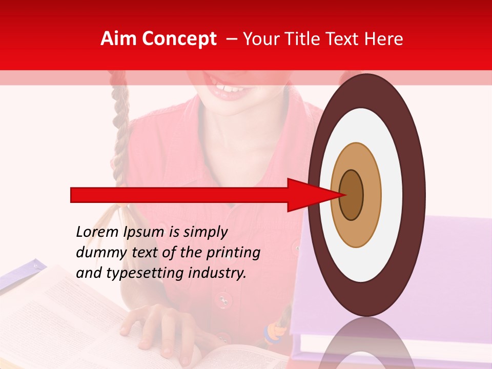 Girl Homework Colour PowerPoint Template