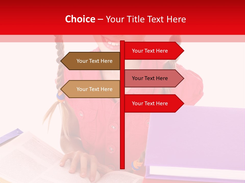 Girl Homework Colour PowerPoint Template