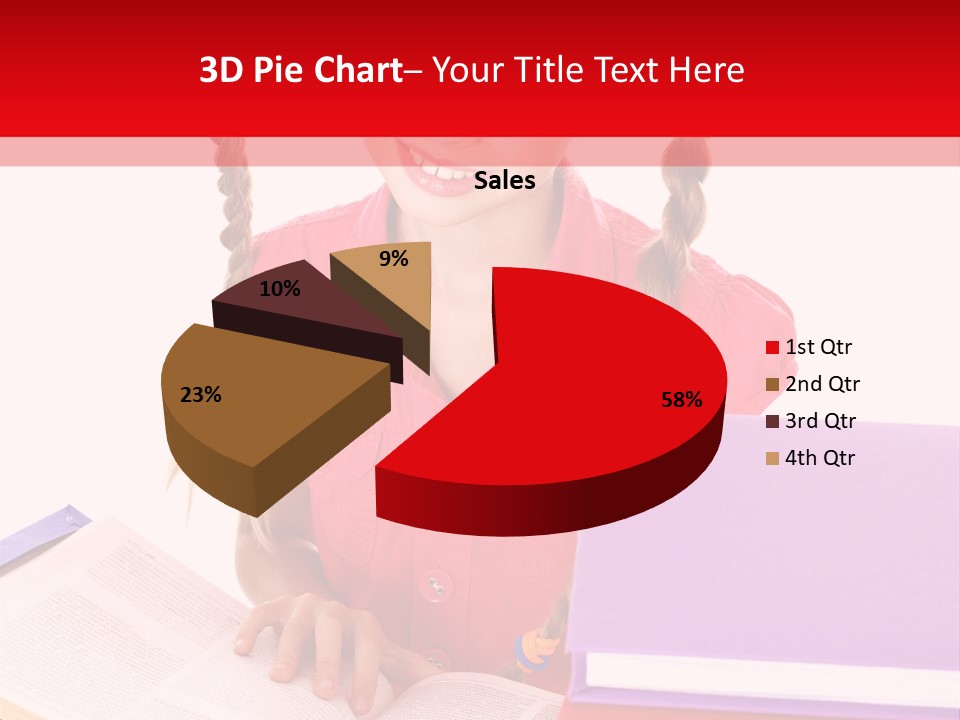 Girl Homework Colour PowerPoint Template