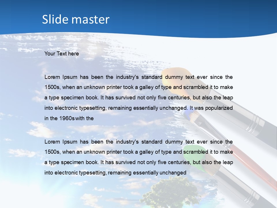 Young Work Caucasian PowerPoint Template