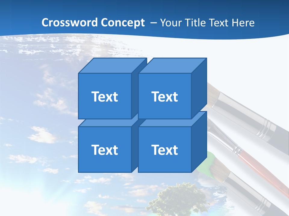 Young Work Caucasian PowerPoint Template