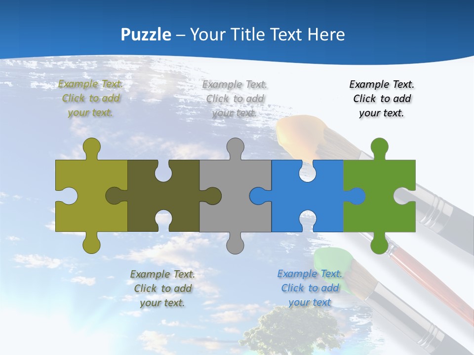 Young Work Caucasian PowerPoint Template