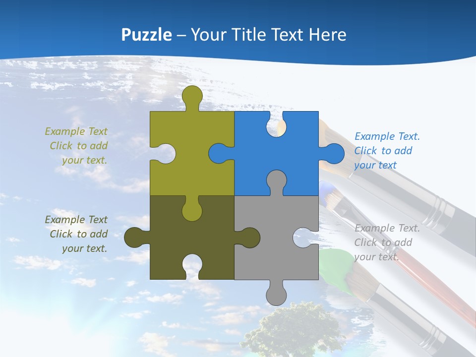 Young Work Caucasian PowerPoint Template