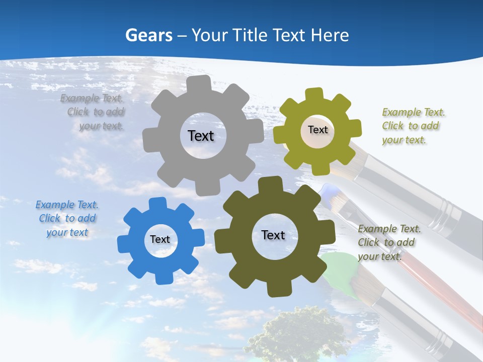 Young Work Caucasian PowerPoint Template