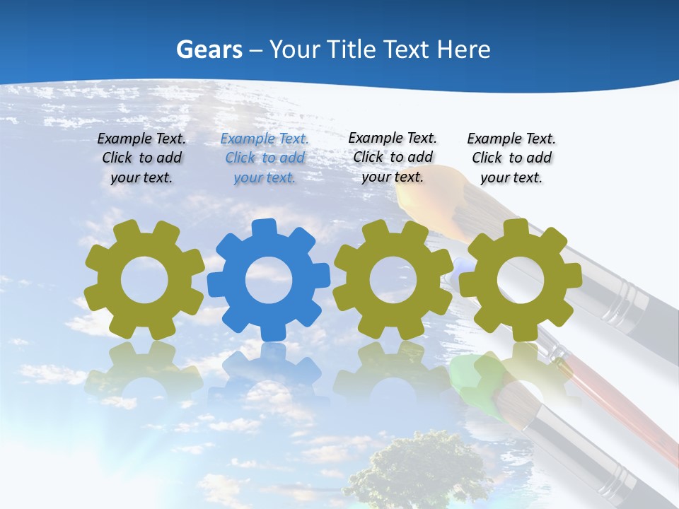 Young Work Caucasian PowerPoint Template