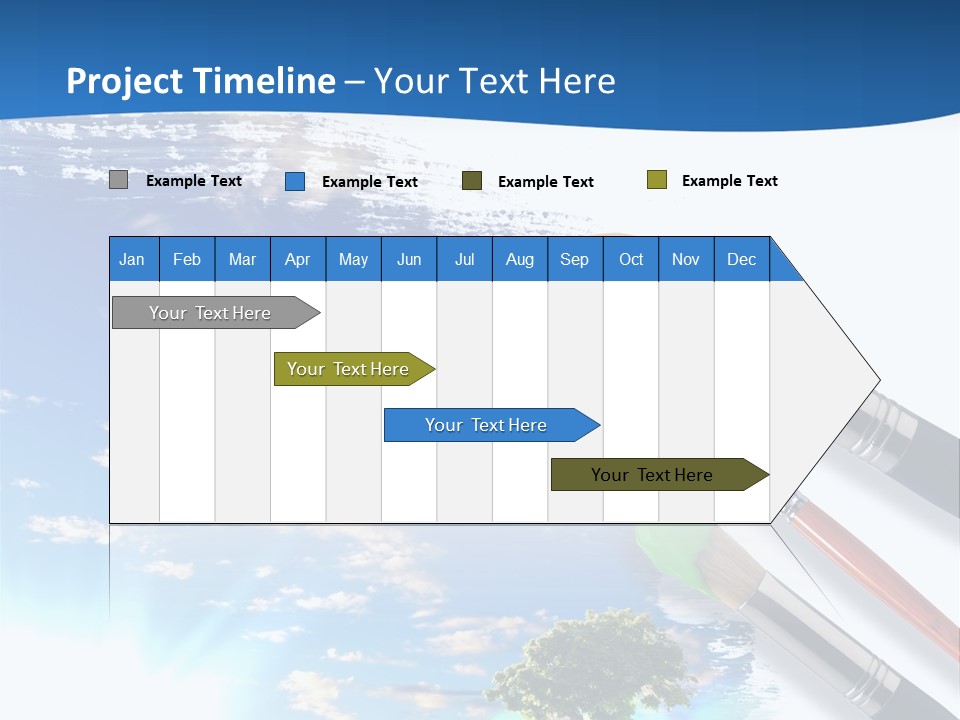 Young Work Caucasian PowerPoint Template